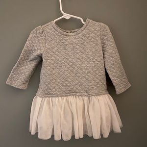 Quilted dress with tool skirt